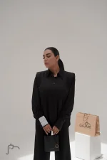شومیز مشکی بلند ساگازا