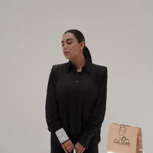 شومیز مشکی بلند ساگازا